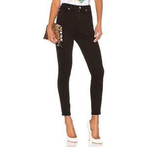 7 For All Mankind High Waist Skinny Jeans black